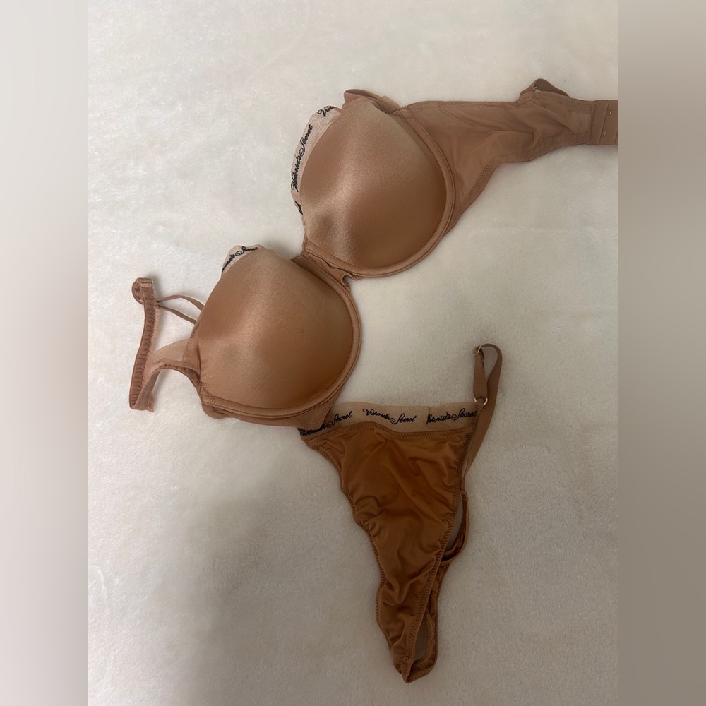 Victoria's Secret Black Embroidery Lightly Lined Balconette Bra bikini set - Picture 4 of 6